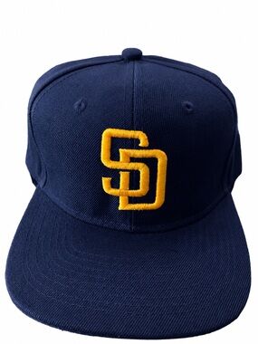 Navy San Diego padres hat SD SnapBack Cap with Yellow Embroidered SD Logo new